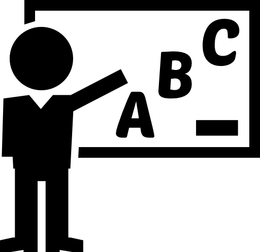 Teacher teaching Grammar class on a whiteboard