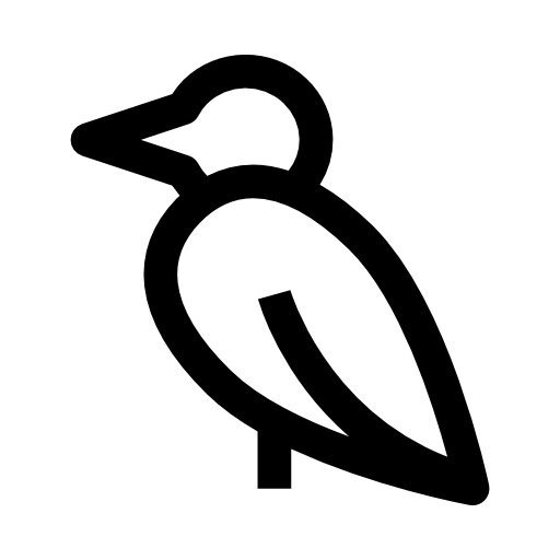 Duck bird outline