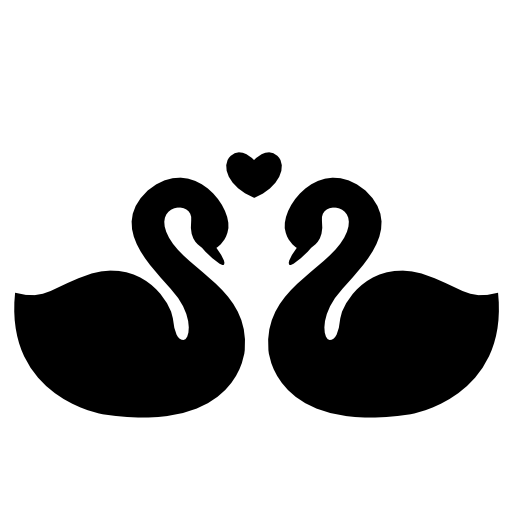 Swans couple fidelity symbol of love