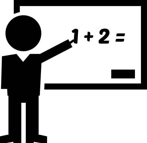 Maths teacher class teaching on whiteboard