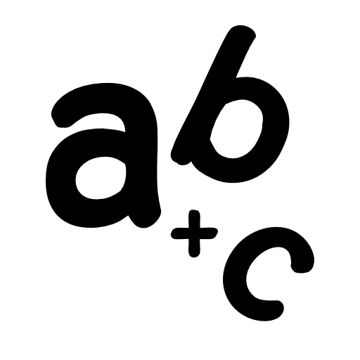 Alphabet letters a b and c