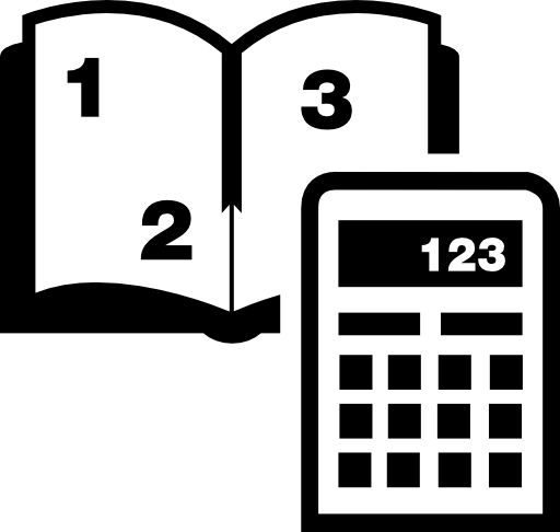 Mathematics book and calculator