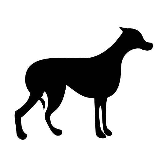 Dog black silhouette