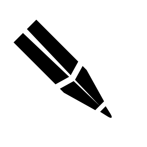 Sharp tip pencil silhouette