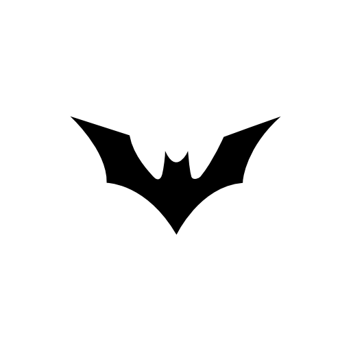 Bat with raised wings