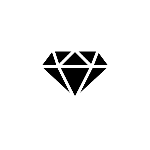 Diamond with white outline