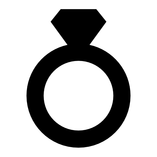 Diamond engagement ring silhouette