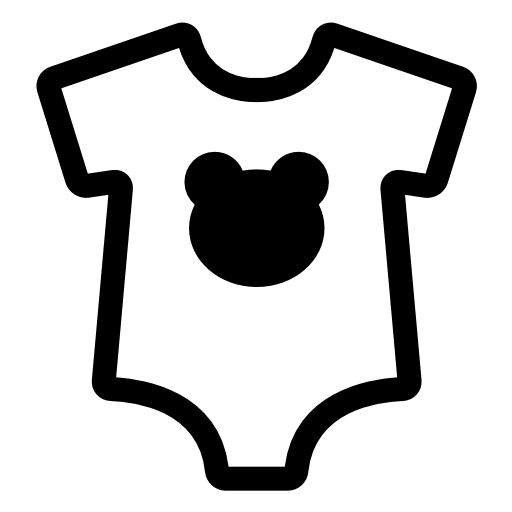 Baby dummy with bear head silhouette