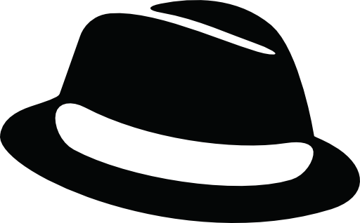 Fedora hat with white design