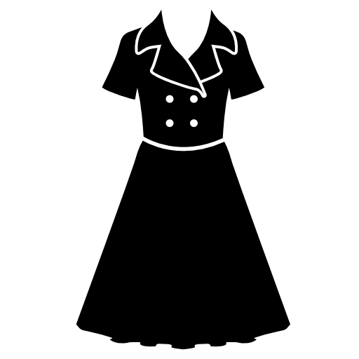 Dress of vintage black design style