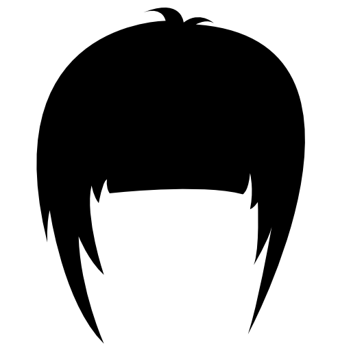 Hair wig with side bangs