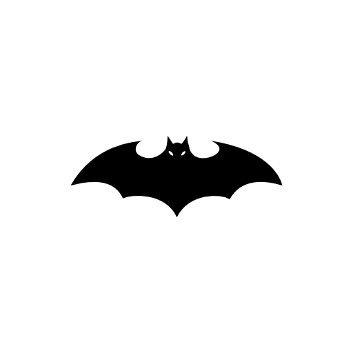Bat silhouette with extended wings