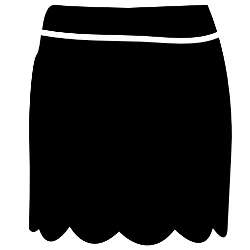 Skirt black short shape