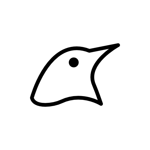 Bird head outline