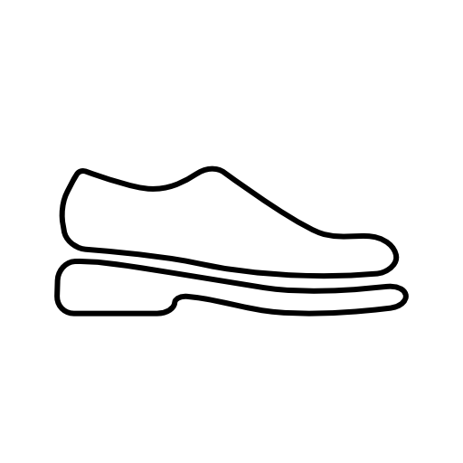 Outlined shoe side view