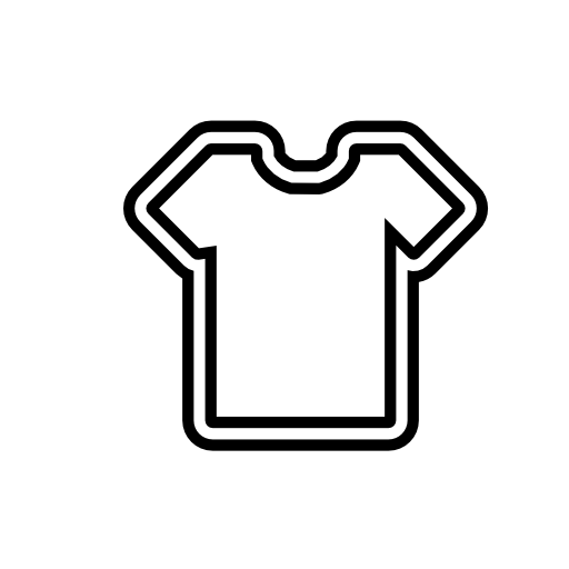 T-shirt in white with outline