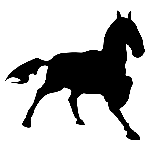 Horse making a pose silhouette