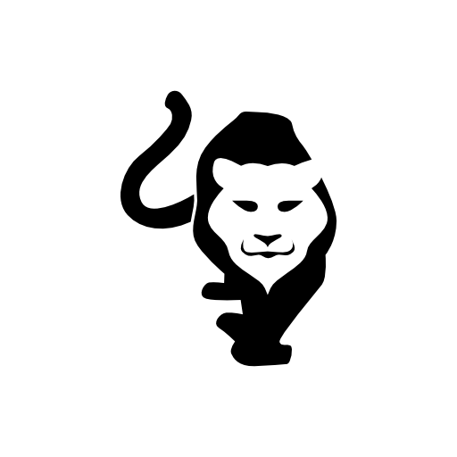Tiger face silhouette on body