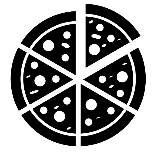 Italian pizza cut into slices