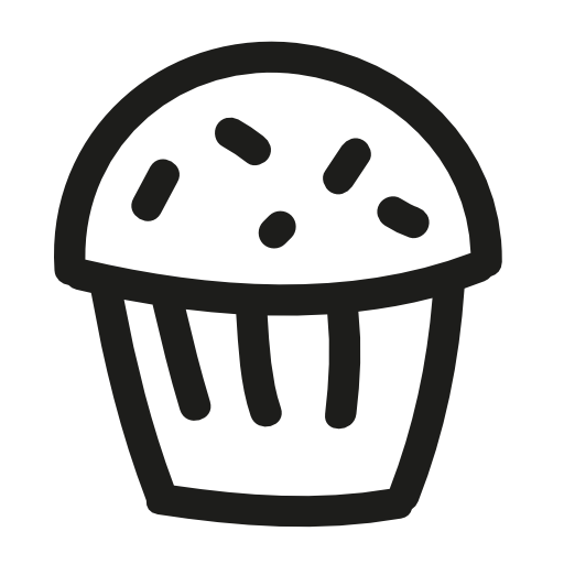 Cupcake hand drawn dessert