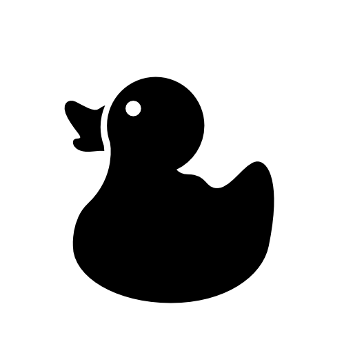 Duckling side view silhouette