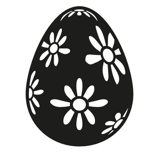 Easter egg with daisies design