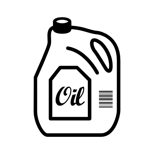 Oil container outline with label