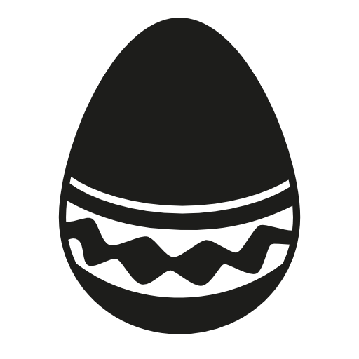 Easter egg with a simple but elegant design