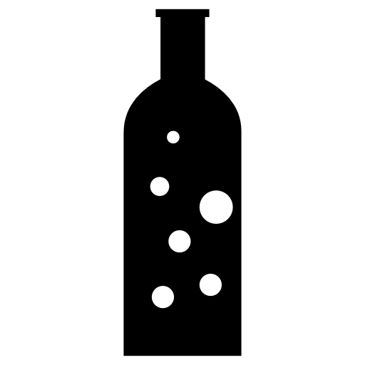 Bottle with bubbles