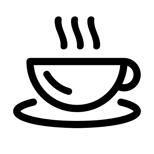 Hot coffee mug outline