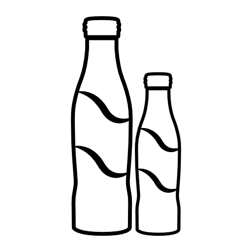Cola bottle couple of different sizes
