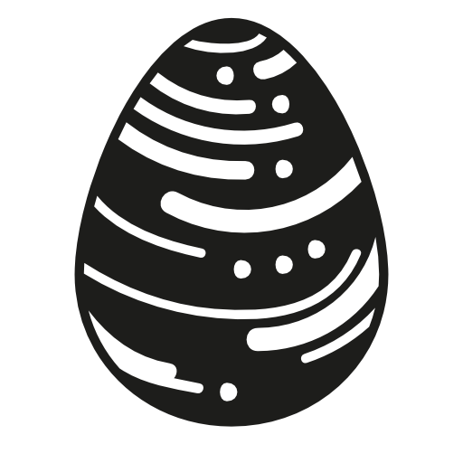 Easter egg with irregular lines and dots