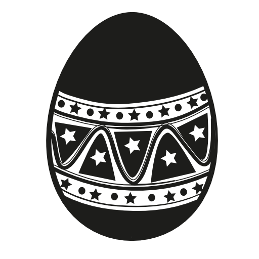 Easter egg with hand made ornamental design