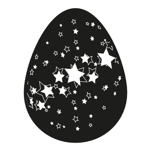 Easter egg covered by stars