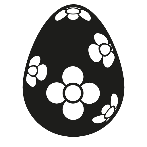 Easter egg with flowers design