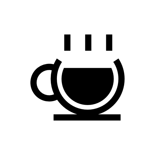 Hot coffee in a cup