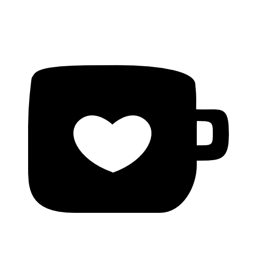Coffee cup with a heart