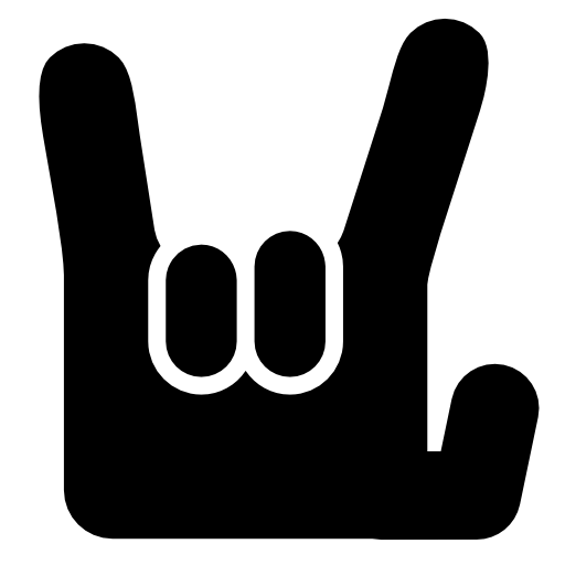 Rock on hand gesture