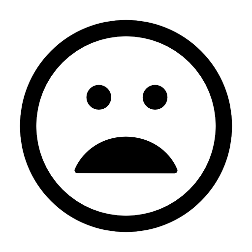 Disappointed emoticon face