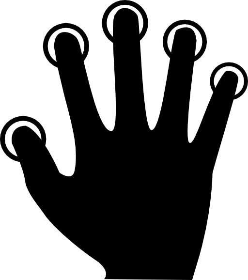 Five-fingered hand