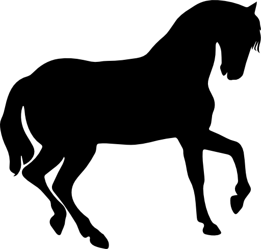 Horse black side shape