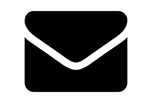 Envelope of rectangular rounded black design