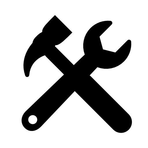 Tools cross settings symbol for interface