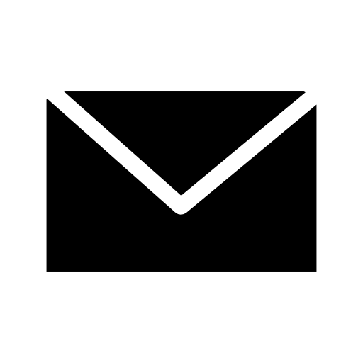 Email black envelope shape