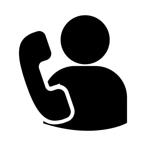 User at phone