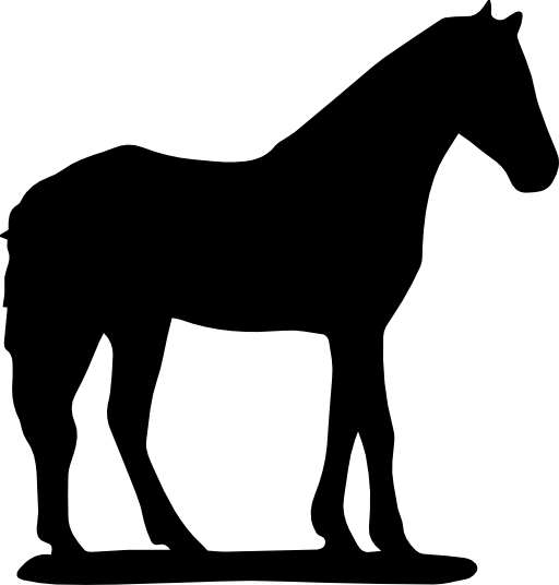 Horse black side silhouette