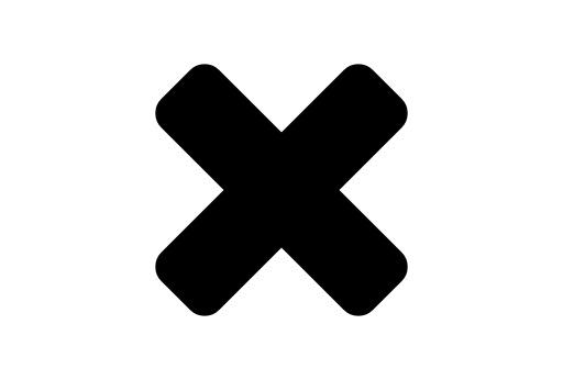 Remove interface cross symbol