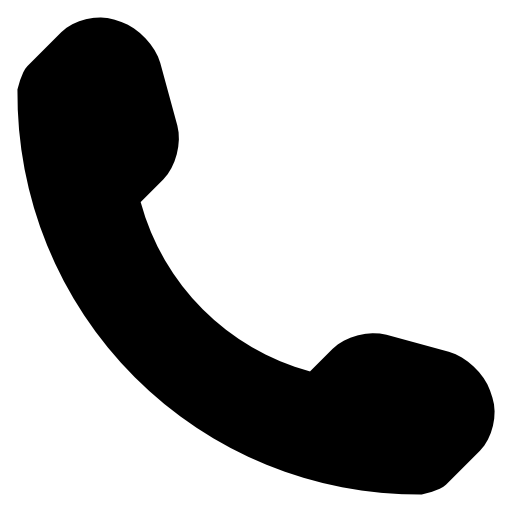 Phone call auricular symbol in black