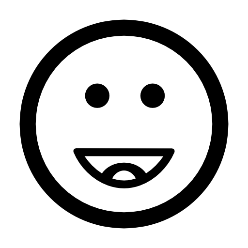 Happy smiling emoticon square face