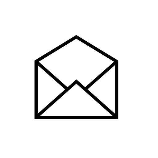 Open e-mail message envelope symbol of IOS 7 interface